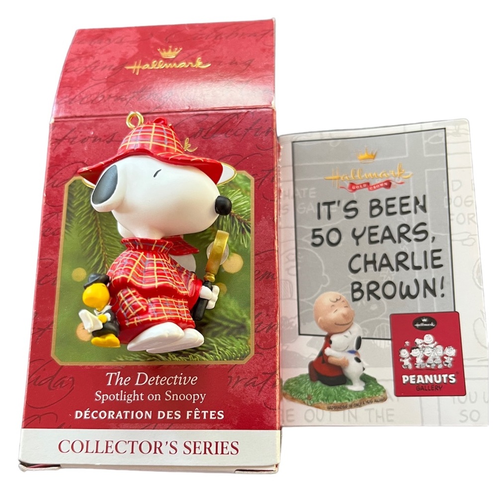 Hallmark Keepsake Vintage The Detective Spotlight On Snoopy Ornament